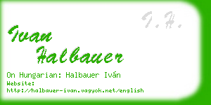 ivan halbauer business card